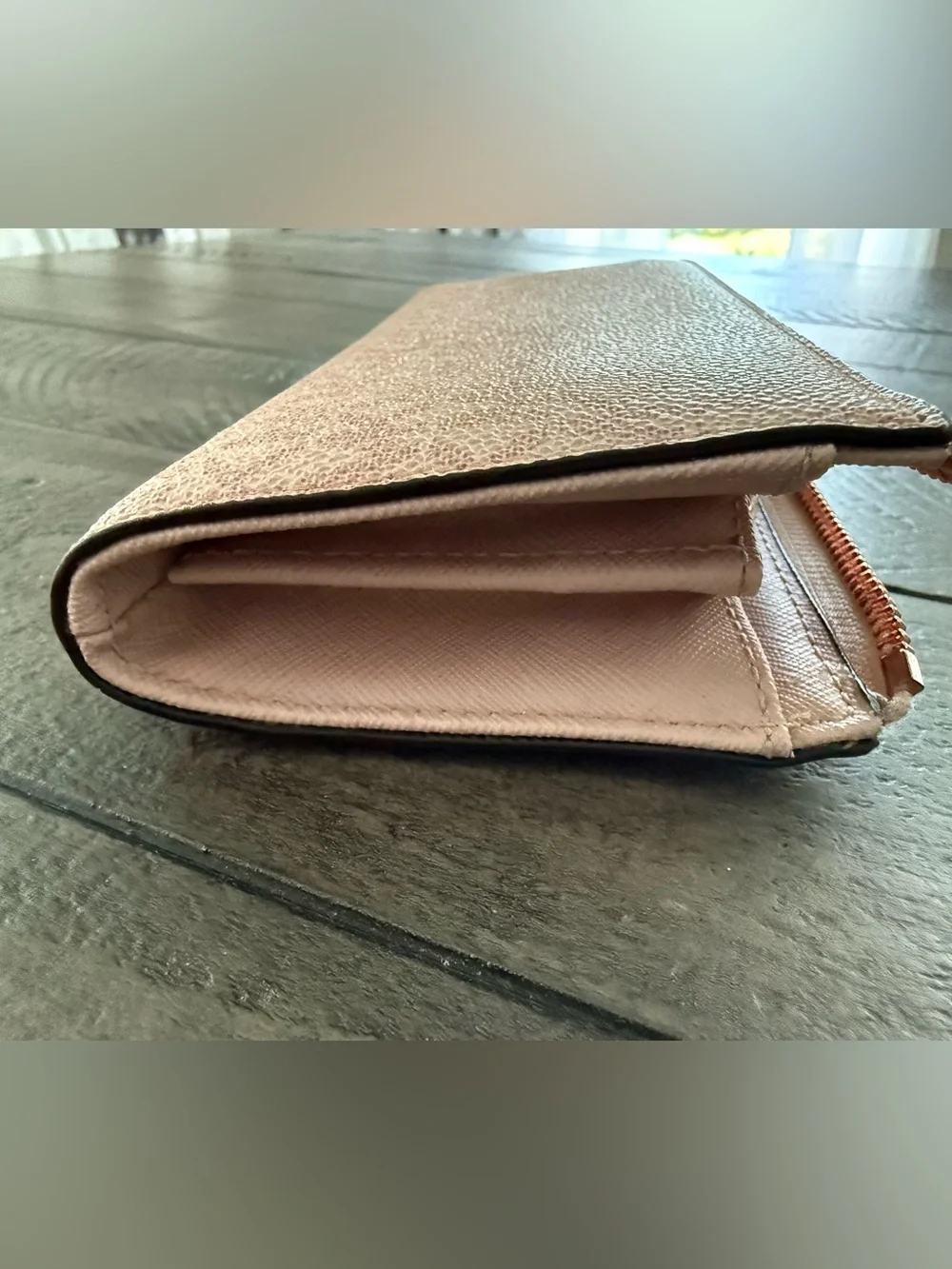 MK Rose Gold L Zip Wallet - Picture 5 of 6